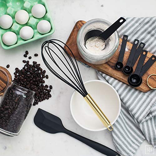 Black and Gold Kitchen Utensils with Stainless Steel Gold Utensil