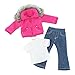 Emily Rose 14 Inch Doll Clothes Clothing Accessory | 3 PC Faux Fur Collar 14