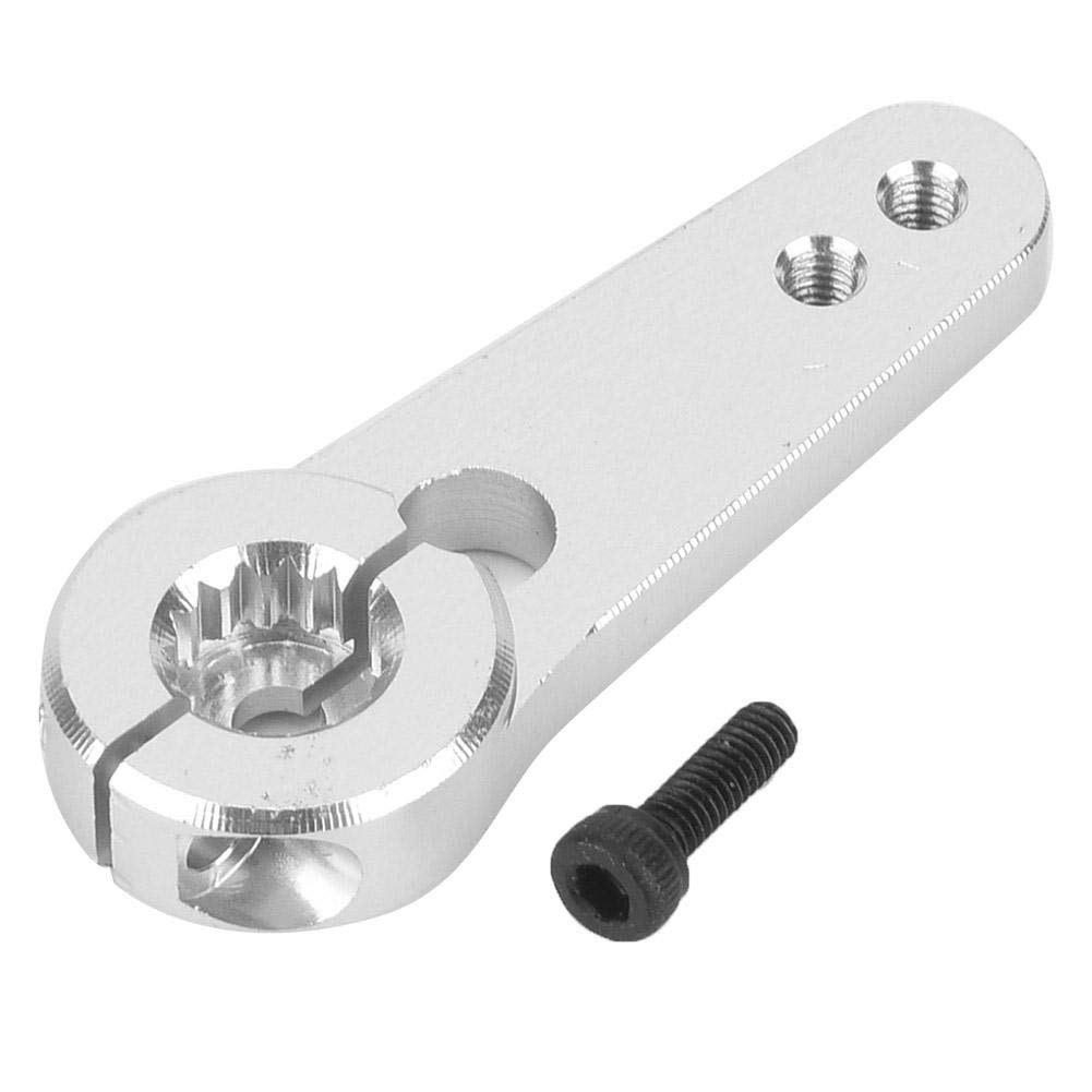 Servo Horn, Metal RC Steering Servo Half Arm Horn 15T for HSP 1:5 Scale Truck Upgrade Part Black Silver(Silver)