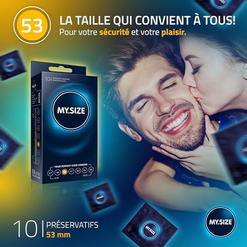 Préservatif MY.SIZE 53 mm, 10 pièces - ajustement parfait et taille adaptée à chacun