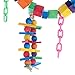 Pure Natural Colorful Wood Parrot Toys, Bvanki18.5 inch L 8.5 inch W Parrot Soft Swing Toy & Rainbow Bridge (Medium).thumb 3
