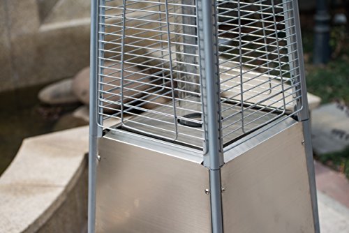 LEGACY HEATING Quartz Glass Tube Patio Flame Heater, Stainless Steel - Thumbnail 2