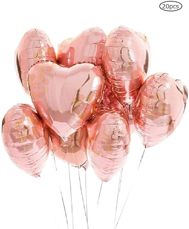 Amazon バルーン ハート アルミ風船 個 18インチ ローズゴールドバルーン バレンタインデー 結婚式 プロポーズ 誕生日 パーティー お祝い 飾り付け 風船 バルーン おもちゃ