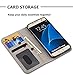 WenBelle for Galaxy S7 Edge Case, Stand Feature,Double Layer Shock Absorbing Premium Soft PU Color Matching Leather Wallet Cover Flip Cases for Samsung Galaxy S7 Edge 5.5 inch(Brown)