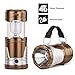 Gright Ultra Bright Solar LED Camping Lantern Flashlights with Rechargeable and Collapsible for Outdoor, Hiking, Fishing, Emergency, Blackout (Golden)