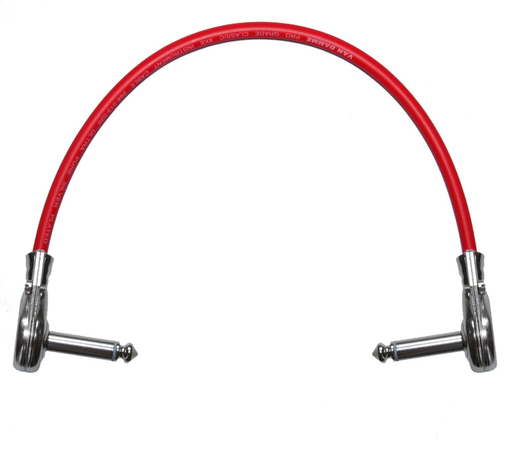 Designacable 0.15m Custom Length Switchcraft Pancake Jacks FX Patch Lead Cable - Red