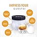 Bella Amazing- Ice Ball Molds, 2.5 Inch Round Ice Cube Molds. This Stackable Slow Melting Ice Sphere Molds are perfect for Whiskey, Scotch, Bourbon, Spirits, or any Drink (4, Black) (4, Clear)