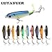 LUYAYUER Fishing Topwater Lures 4.133inch / 0.6oz Fishing Lure Rotating Tail Bait for Seabass,Pike,Aspius,Black Bass
