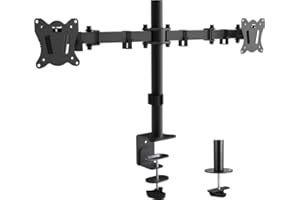 PrimeCables Dual Monitor Mount, Monitor Arm Fit 2 Screens Fully Adjustable Heavy Duty, Dual Monitor Stand Fits Two LCD LED 13