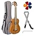 Electric Ubass Acoustic Bass Ukulele 30 inch Mahogany With Gig Bag Strap Picks Wrench By Kmise