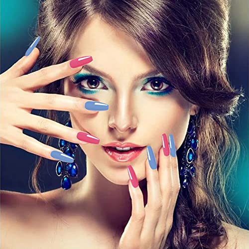 Jukaho Gel Nail Polish,20 PCS Nail Polish Set Rose Red Nude Blue Grey Shiny Red White Gel Nail with Glossy & Matte Gel Top Coat Base Coat Soak off UV LED Gel Polish Christmas Mother\'s Day Gifts for Women