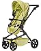 TRIOKID 2 in 1 Deluxe Baby Doll Stroller Sportline X1 Lemon Green Drawable Fabric with Swiveling Wheels & Adjustable Handle