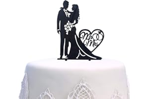 Mr and Mrs Cake Topper Acrylic Love Wedding Cake Topper Funny Bride and Groom Cake Topper