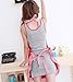 LEMO Ushoppingcart New fashion women ladies Sweet Cotton Grid Pattern Housewife home chef cooking apron Working Chefs Kitchen Cooking Cook Women's Bib Apron with Bowknots Pockets