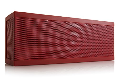 SoundBlock Custom Bluetooth Wireless Stereo Speaker for Computers and Smartphones. Bluetooth 3.0 Technology with Built-in Speakerphone and 10 Hour Rechargeable Battery. In Red