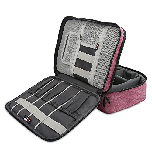 image for BUBM Travel Organizer, Electronic Accessories Storage Bag for Cord, Me