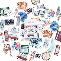 xxiaoTHAWxe 45Pcs/Box DIY Deco Rative Cute Love Travel Stickers Theme Diary Scrapbook School Stationery