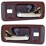 90-93 Honda Accord Red Inside Inner Interior Door Handles Pair Set