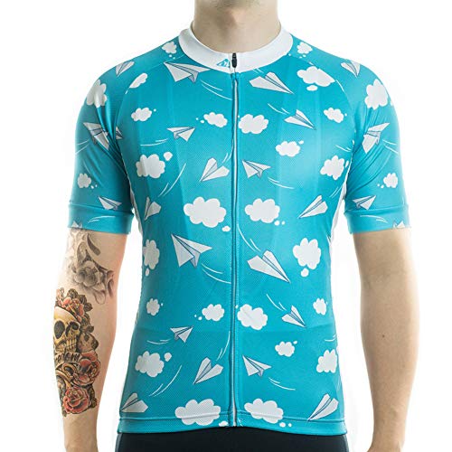 Racmmer Mens Breathable Short Sleeve Cycling Jersey Ultra-Light Cycling Clothing