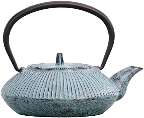 Japanese Tetsubin Cast Iron Blue Ice 20 oz. Teapot