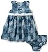 Calvin Klein Baby Girls' Girls 2 Pieces Denim Dress with Panty- Belted