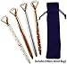 Rose Gold Diamond Pens | Includes 4 Crystal Pens and 4 Navy Blue Velvet Gift Bags | Bling Pens Make Great Gifts for Women, Coworkers and Teachers | Beautiful Rose Gold Office Supplies