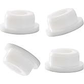 LiXiongBao 4 Pack Rubber Sink Overflow Hole Cover,Circular Sink Overflow Cap for Kitchen and Bathroom Sink Basin Trim Overflow Drain Cover(White)