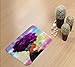 A.Monamour Traditional African Black Women with Purple Hair Afro Hairstyle Watercolor Portrait Picture Print Flannel Microfiber Anti-Slip Bath Mat Rug for Bathroom Bedroom Floormats 40x60cm / 16