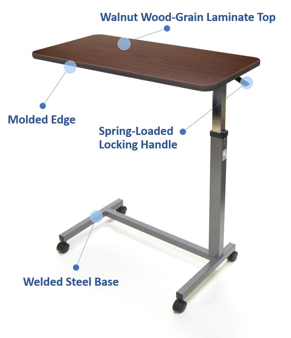 Invacare Overbed Table, with Auto-Touch Height Adjustment, 6417: Industrial & Scientific