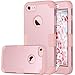 iPhone 8 Case, iPhone 7 Case, BENTOBEN Heavy Duty Slim Shockproof Drop Protection 3 in 1 Hybrid Hard PC Covers Soft Rubber Bumper Protective Case for iPhone 8 / 7 Cute Rose Gold