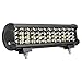 Auto Power Plus LED Light Bar 12 Inch 144W LED Work Light Off Road Driving Lights Quad Row Flood Light Bar IP68 Waterproof LED Bar Fog Lights for Truck ATV UTV SUV Boats