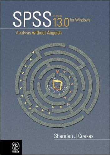 Spss Analysis Without Anguish Using Spss Version 13 0 For Windows Coakes Sheridan J 9780470809143 Amazon Com Books