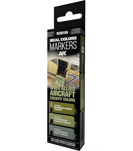 Amazon.com: AK REAL COLORS MARKER SET RCM101 TOOLS (3pcs) : Arts