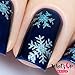 Whats Up Nails - Gold Merry Snowflake Vinyl Stencils for Christmas Nail Art Design (1 Sheet, 20 Stencils)