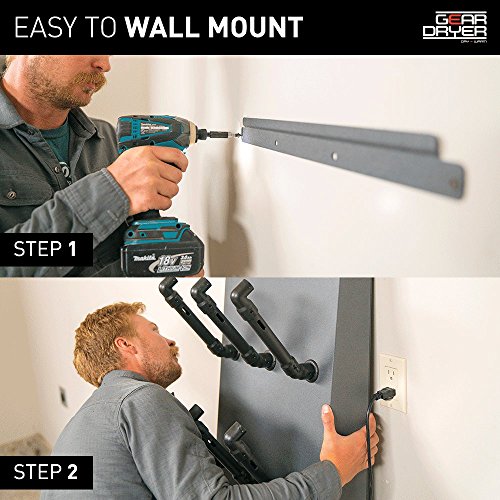 GearDryer Wall Mount 12 Boot and Glove Dryer 6 Pair Boot, Shoe, and