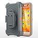 ULAK Galaxy S5 Case, Knox Armor Hybrid Rugged Heavy Duty Shockproof Protection Holster Case for Samsung Galaxy S5 with Built-in Rotating Stand and Belt Swivel Clip - Orange/Gray