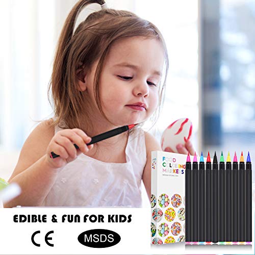 Food Coloring Marker Pens, Nomeca 10Pcs Food Grade Edible Markers Food