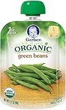Gerber Organic 1st Foods Green Beans, 3.17 Ounce Pouch (Pack of 12)
