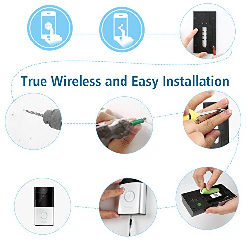 Wireless Video Doorbell, Feagar 720P Wifi Door Bell Camera Kit with Low Power Consumption,Free Storage,Two-Way Audio, Infrared Night Vision, Motion Detection and Remote Control for IOS and Android - Thumbnail 6