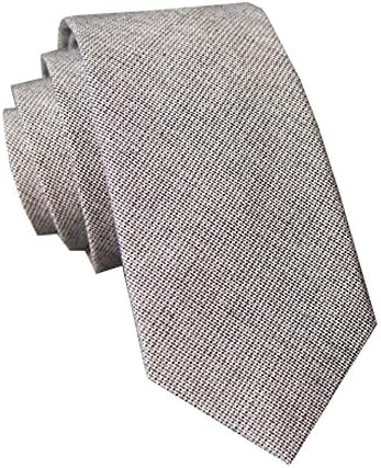 Casual Men's Neckties Arrow Type Ties Material Cotton Size 145CM6CM Come with Black Gift Box (Solid Grey)