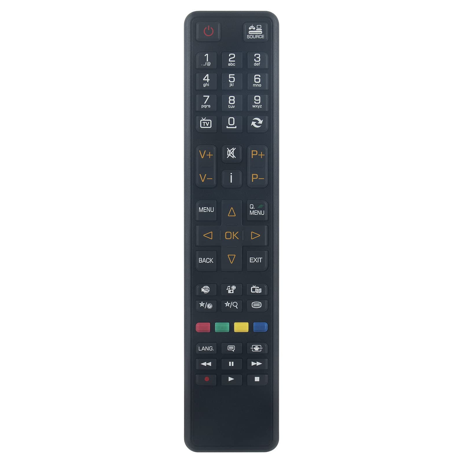 VINABTY RC4825 Replacement Remote Control Compatible with Bush Polaroid Lazer Grandin Telefunken Hitachi TV DL40F185P3 DL40F185P3C DLE39F182P3C LE24H125P3D LE32RW127X3C P40LCD12 DLE32RW185X3C