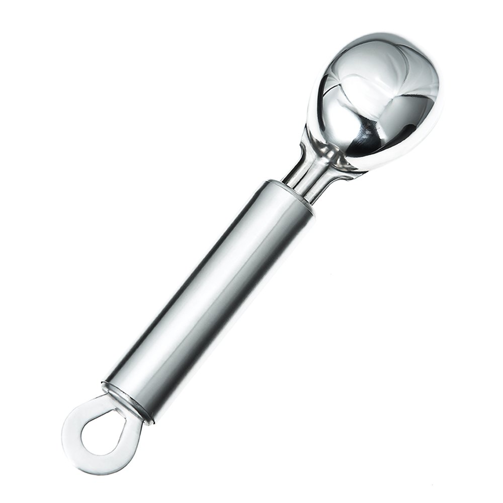 TAFOND Stainless Steel Long-Handled Ice Cream Scoop Spade Cookie Dough Spoon 2oz