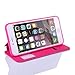 Nouske iPhone 6 Plus/iPhone 6S Plus Smart Touch Case S-View Window Flip Cover/Magnetic Closure/Stand/TPU bumper/360 Protection, Hot Pink Fushia