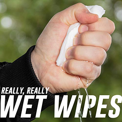 Surviveware Biodegradable Wet Wipes, Travel Pack, Face and Body Wipes