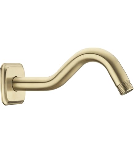 Extensión De Brazo De Ducha En Forma De S – Cuello De Cisne Dorado De Acero Inoxidable – Fácil Instalación Para Ducha Más Alta Y Cómoda