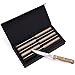 GA Homefavor 6-piece Steak Knife Set Serrated Steak Knives Collection Set Wooden Handle Gift Box