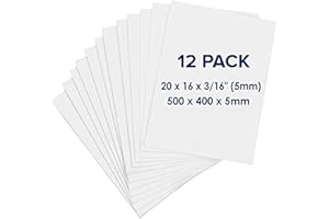 NAVY PENGUIN Foam Board 16 x 20 x 3/16" - Premium 12 Pack - White Poster Board, Acid Free, Double Sided, Rigid, Sign Board Foamboard for Mounting, Crafts, Paintings Prints, Art, Display, Presentation and Projects