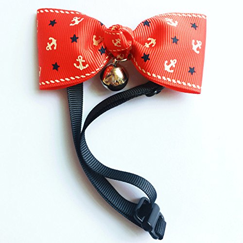 Miyoo Colorful Pet Bow Tie, Adjustable Fashion Cat Dog Rabbit Bow tie Collar with Bell, Pet Accessories Bowtie for Small Cats Kitten Dogs Puppy. (2) - Thumbnail 2