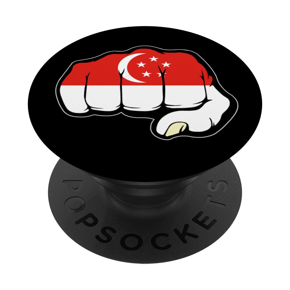 Singapore,Flag of Singapore,Singapore Flag. PopSockets Swappable PopGrip