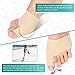 VINGVO Gel Bunion Corrector Toe Straightener 1 Pair Set, Big Toe Splint Protectors, Support Sleeve with Silicone Separators and Pad for Hallux Valgus Pain Relief Day and Night Time, Fleshcolor